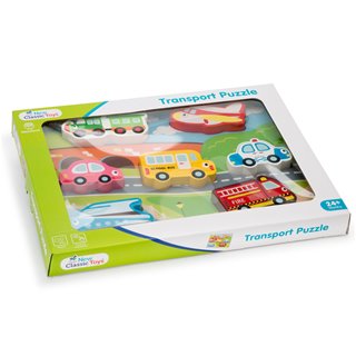 Vormenpuzzel - 7 stukjes - voertuigen